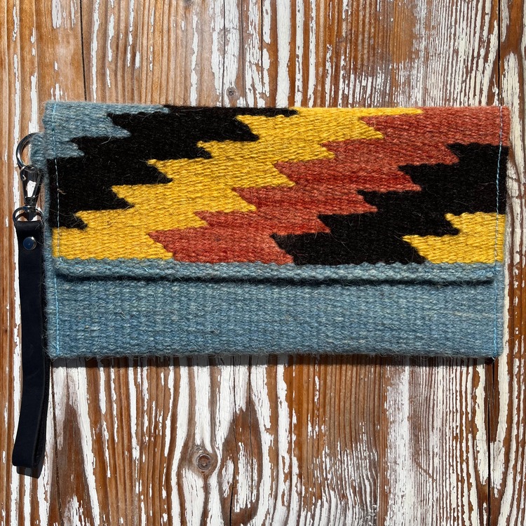 +14 renk/Basamak Elde Yün Dokuma Çanta (Hand-woven Wool Clutch)