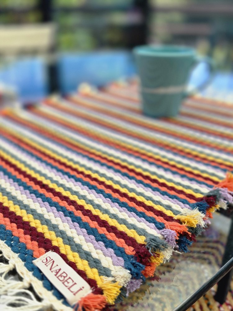 El Dokuma 2li Pamuk Amerikan Servis (Hand-woven Cotton Placemats)