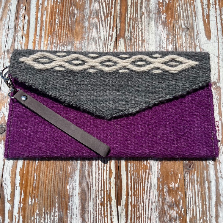 +10 renk/Baklava Elde Yün Dokuma Çanta (Hand-woven Wool Clutch)