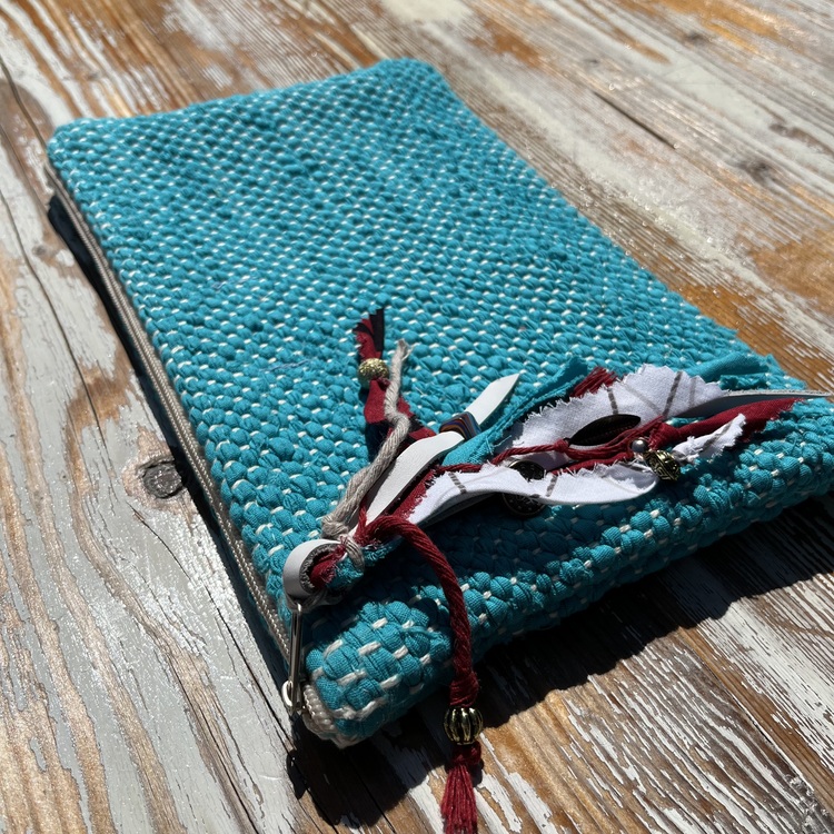 Diğer renkleri görmek için tıklayın. Elde Çul/Çaput Dokuma Çanta (Hand-woven Rag Clutch)
