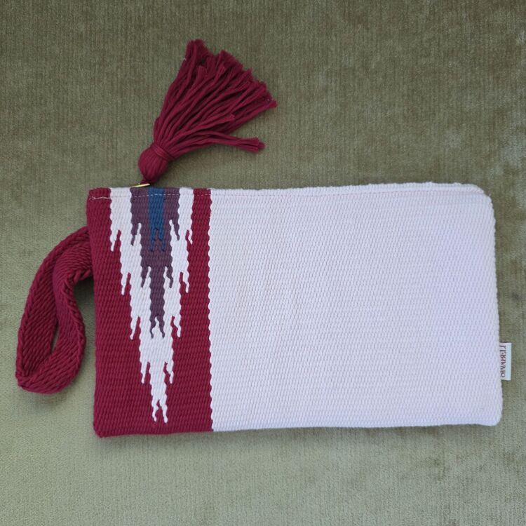 +9 renk/Göz el dokuma pamuk portföy - Handwoven cotton clutch