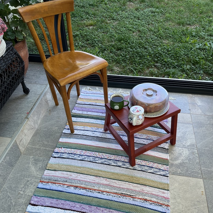 09 El Dokuma Çul-Çaput Kilim (Hand-woven Rag Kilim Rug)