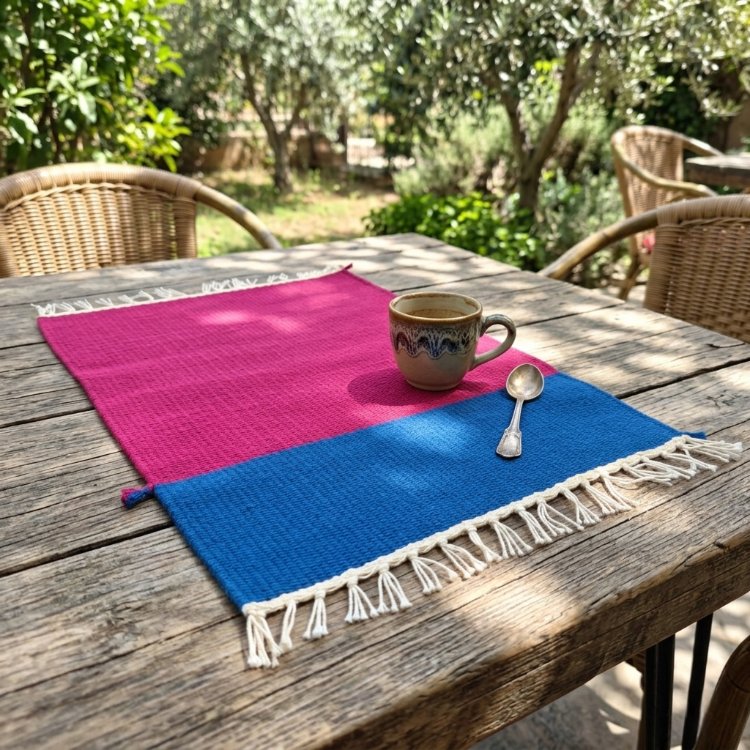 4 AL 3 ÖDE - El dokuma pamuk servis - Handwoven placemats
