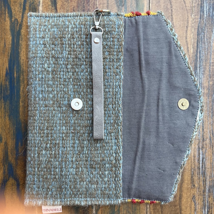 +9 renk/Sumak Elde Yün Dokuma Çanta (Hand-woven Wool Clutch)