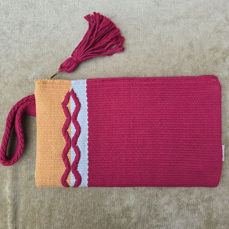 +9 renk/Baklava el dokuma pamuk portföy çanta - Handwoven cotton clutch
