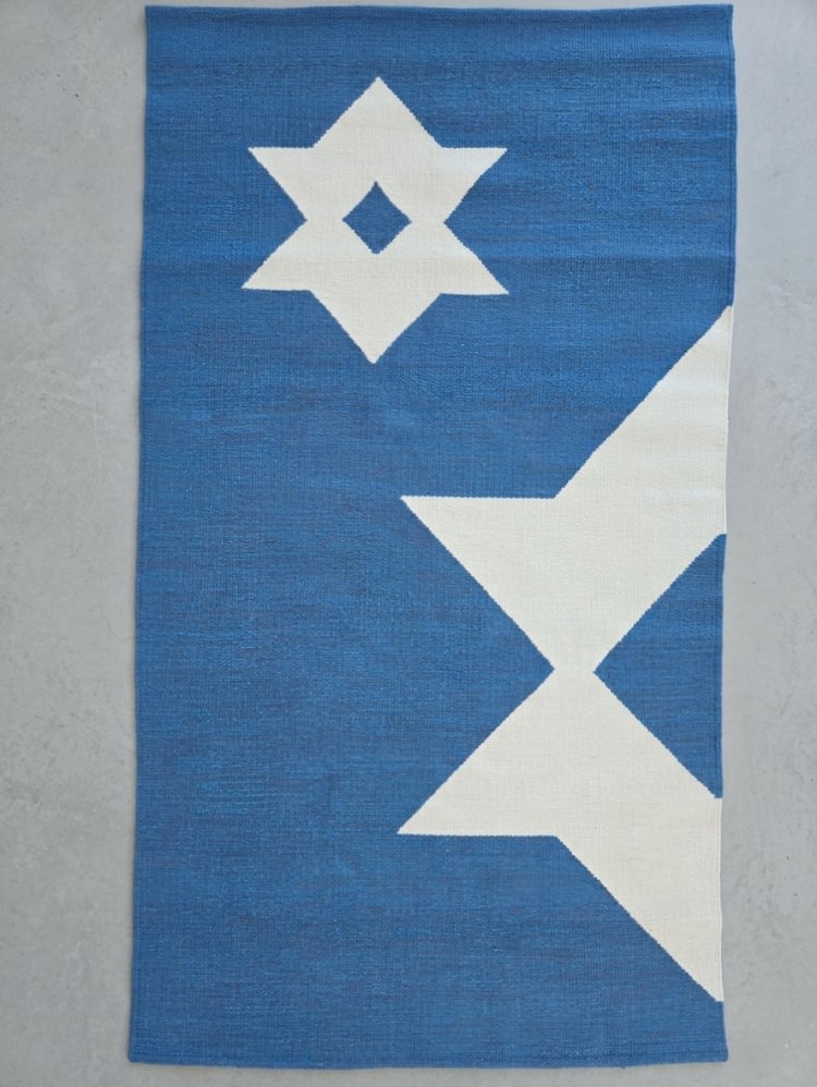 Yıldız El Dokuma Yün Kilim (Star Hand-woven Wool Kilim Rug)