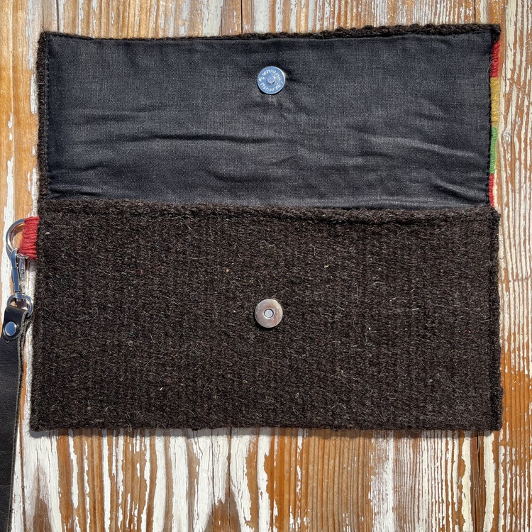 +14 renk/Basamak Elde Yün Dokuma Çanta (Hand-woven Wool Clutch)