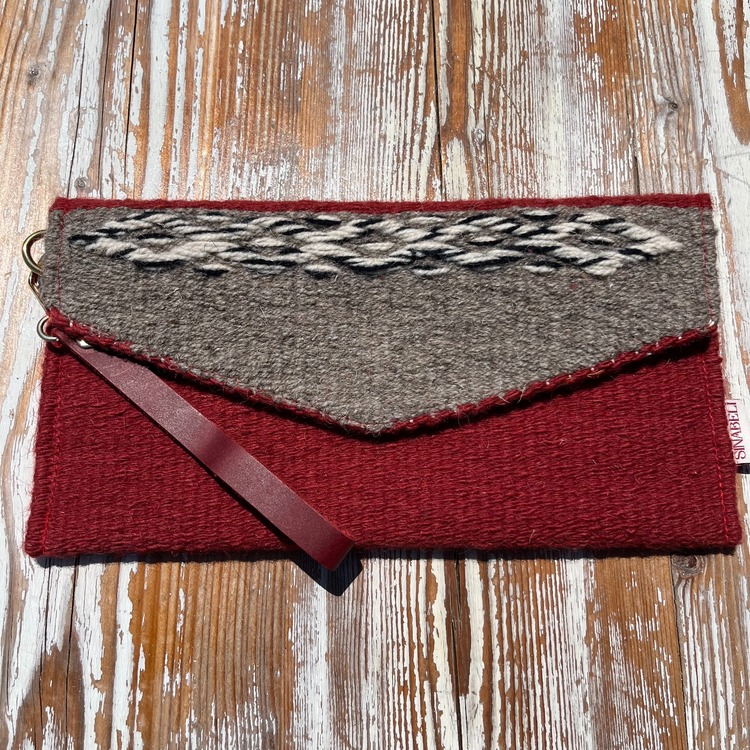 +10 renk/Baklava Elde Yün Dokuma Çanta (Hand-woven Wool Clutch)