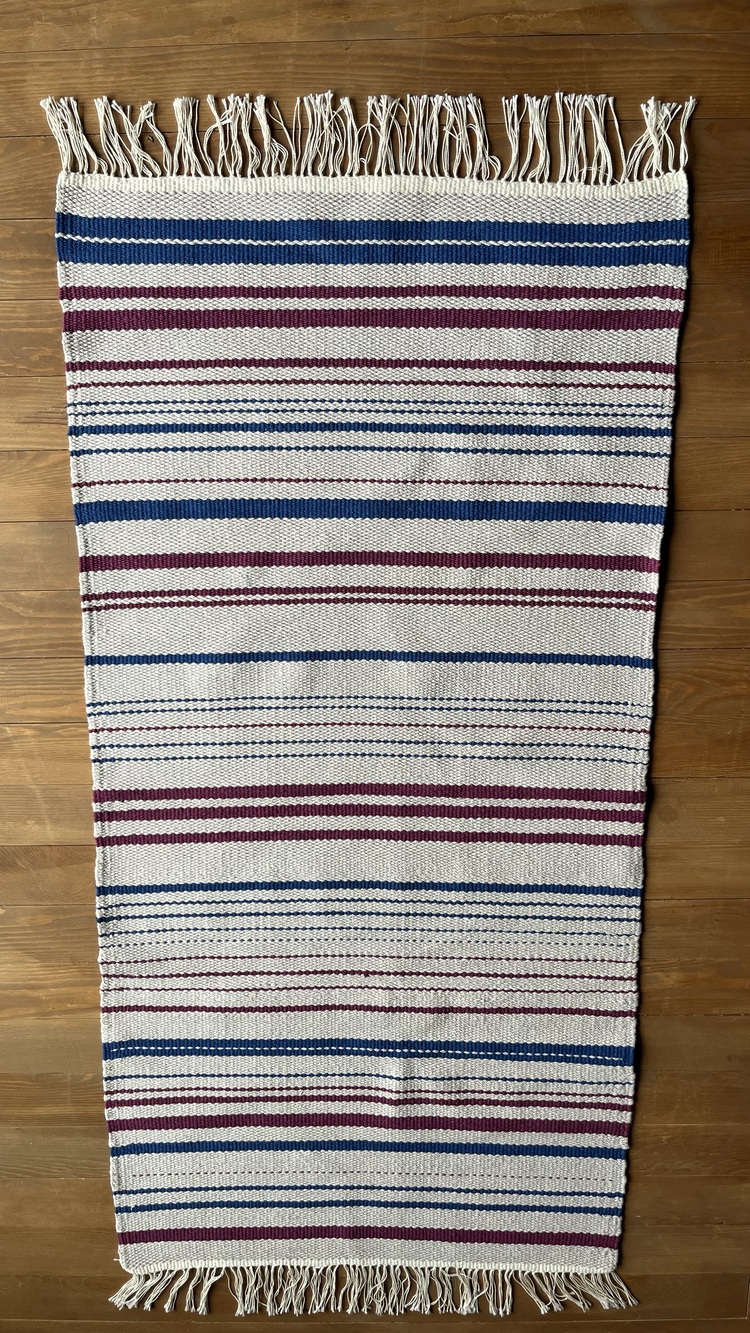 12 El Dokuma Pamuk Kilim ve Kırlent Kılıfı Seti (Hand-woven Cotton Rug & Throw Pillow Cover)