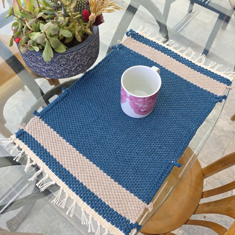 Diğer renkler için tıklayın. El dokuma pamuk servis/runner - Handwoven cotton placemats&runner
