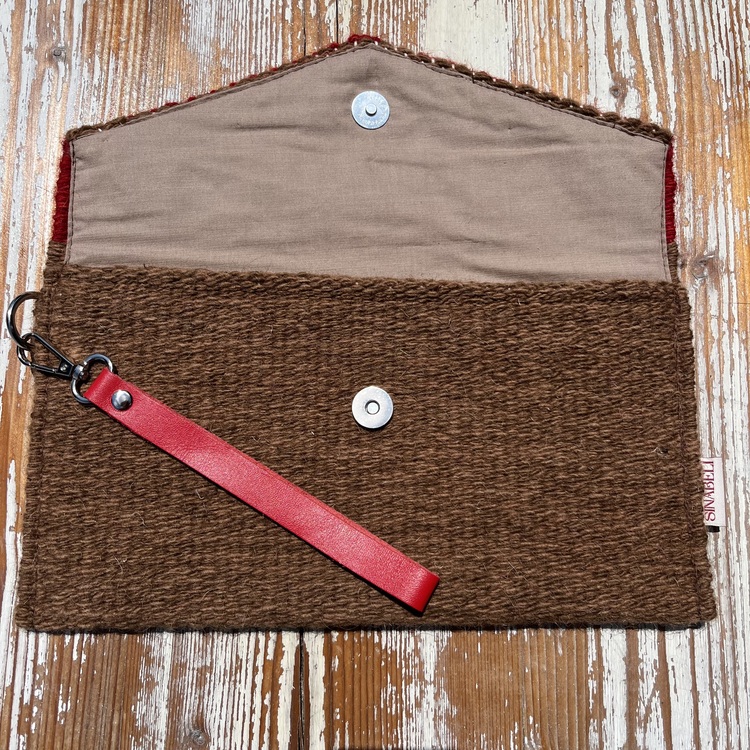 +10 renk/Baklava Elde Yün Dokuma Çanta (Hand-woven Wool Clutch)