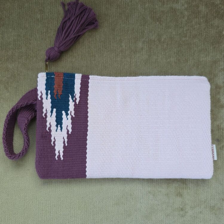 +9 renk/Göz el dokuma pamuk portföy - Handwoven cotton clutch