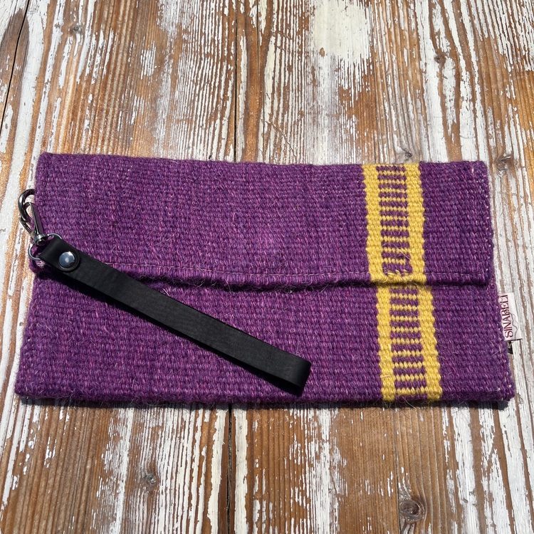 +3 renk/Geçişli Elde Yün Dokuma Çanta (Hand-woven Wool Clutch)