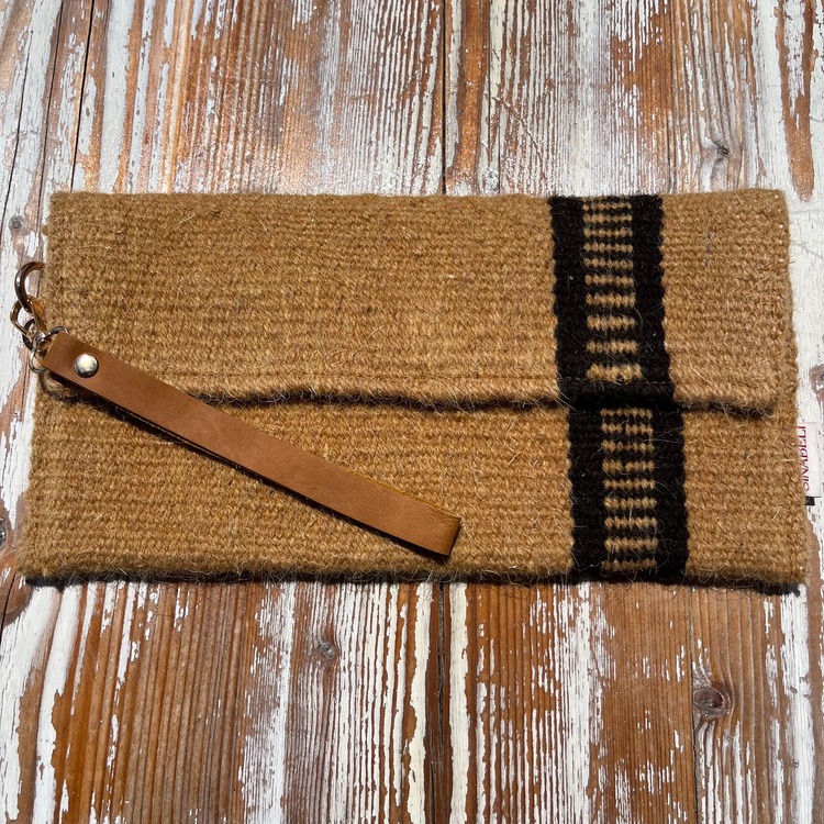 +3 renk/Geçişli Elde Yün Dokuma Çanta (Hand-woven Wool Clutch)