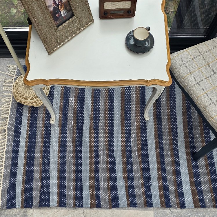 10 El Dokuma Çul-Çaput Kilim (Hand-woven Rag Kilim Rug)