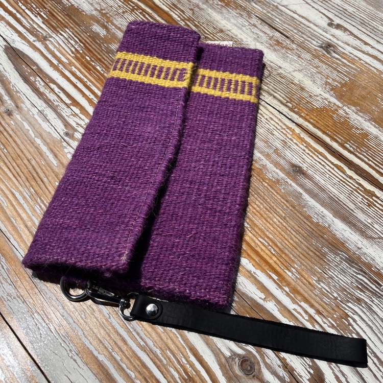 +3 renk/Geçişli Elde Yün Dokuma Çanta (Hand-woven Wool Clutch)