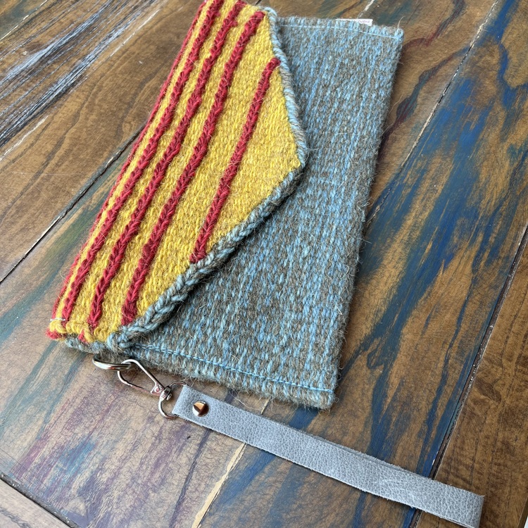 +9 renk/Sumak Elde Yün Dokuma Çanta (Hand-woven Wool Clutch)