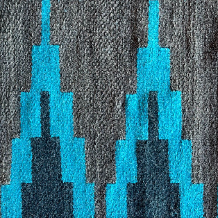 Mavi Göz El Dokuma Yün Kilim (Blue Eye Hand-woven Wool Kilim Rug) - FÇA0005
