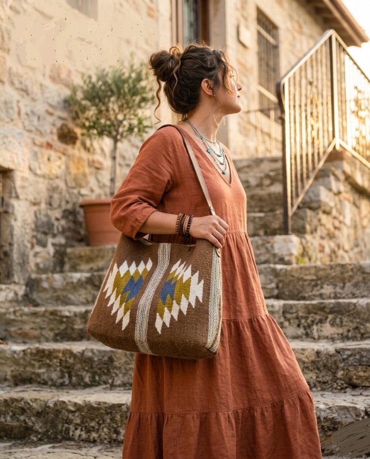 +9 renk. Hatti el dokuma yün çanta- Handwoven wool bag