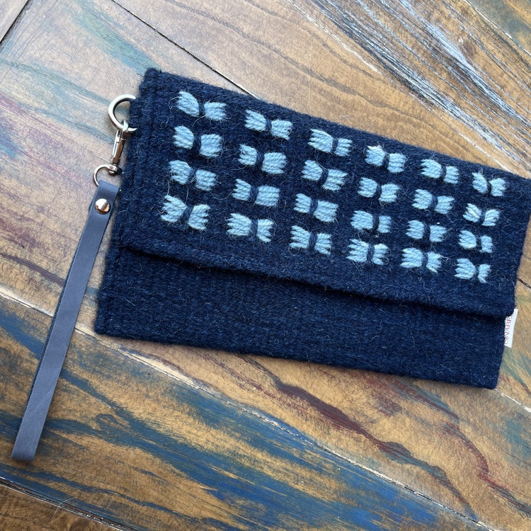 +7 renk/Kelebek Elde Yün Dokuma Çanta (Hand-woven Wool Clutch)