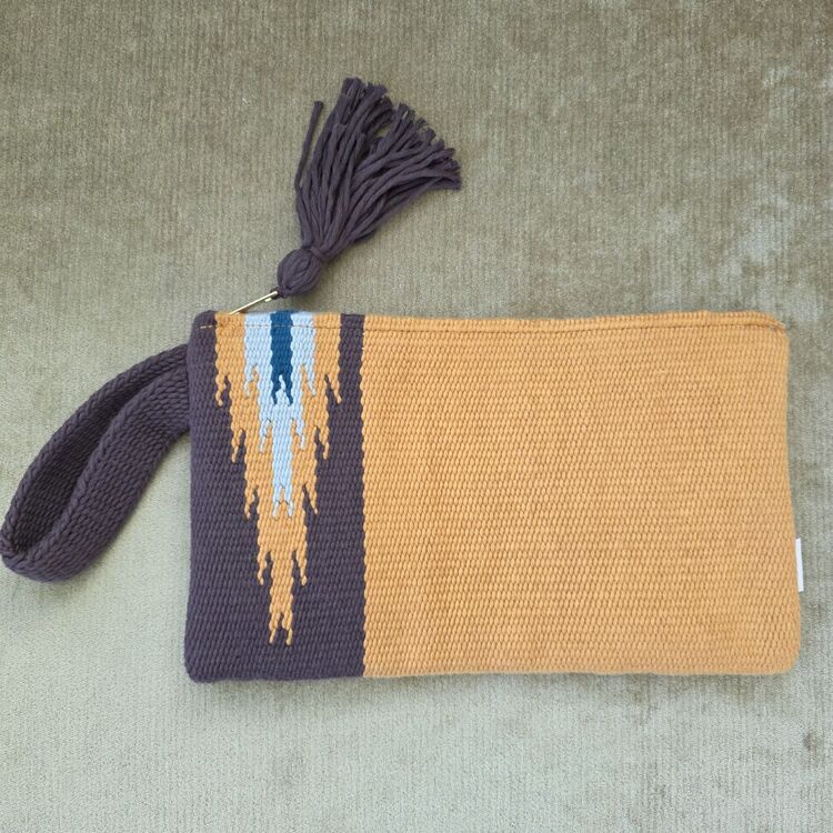+9 renk/Göz el dokuma pamuk portföy - Handwoven cotton clutch