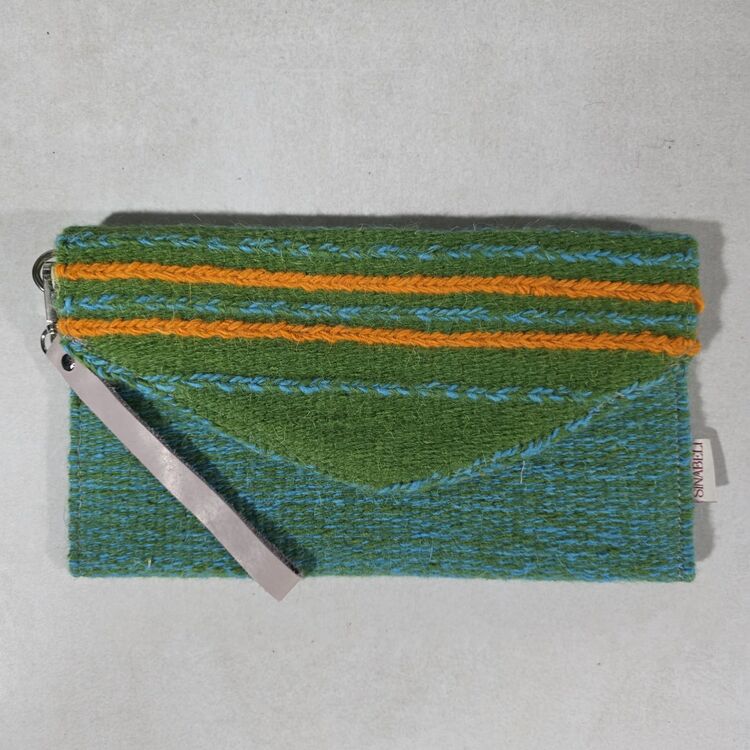 +9 renk/Sumak Elde Yün Dokuma Çanta (Hand-woven Wool Clutch)