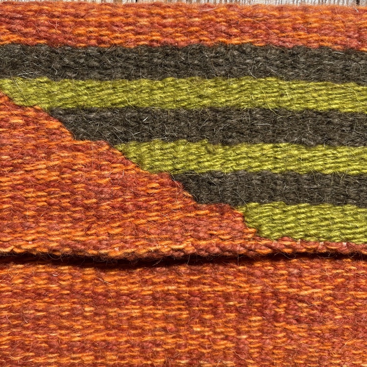 +9 renk/Çubuklu Elde Yün Dokuma Çanta (Hand-woven Wool Clutch)