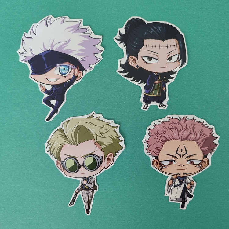 JJK 4'lü Anime Sticker Seti
