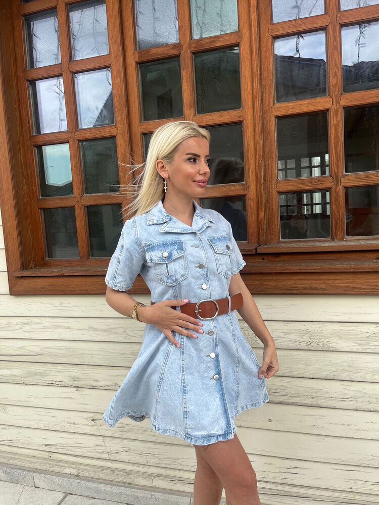 Kemerli Jean Elbise