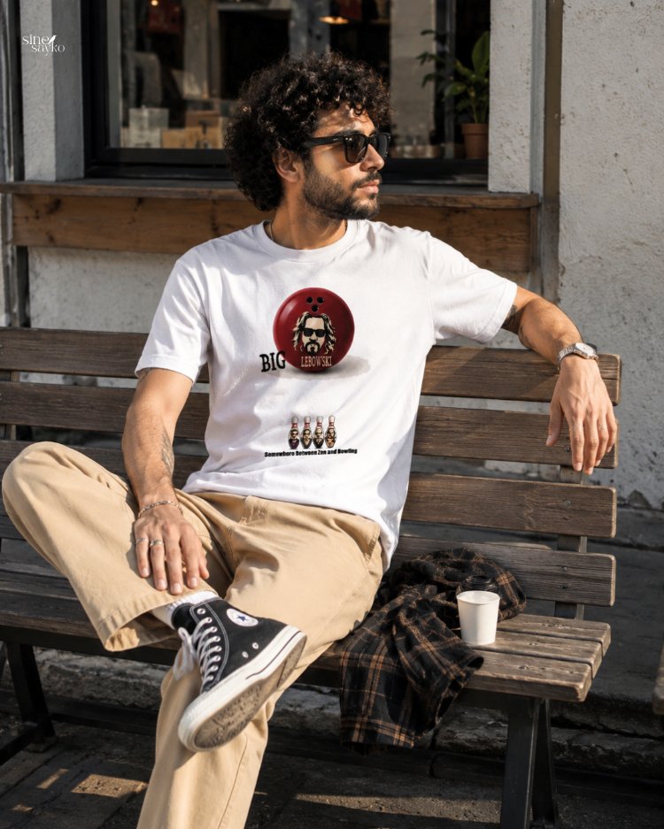 BIG LEBOWSKİ OVERSIZE ARŞİV SERİSİ (KALIN KUMAŞ) BEYAZ T-SHİRT