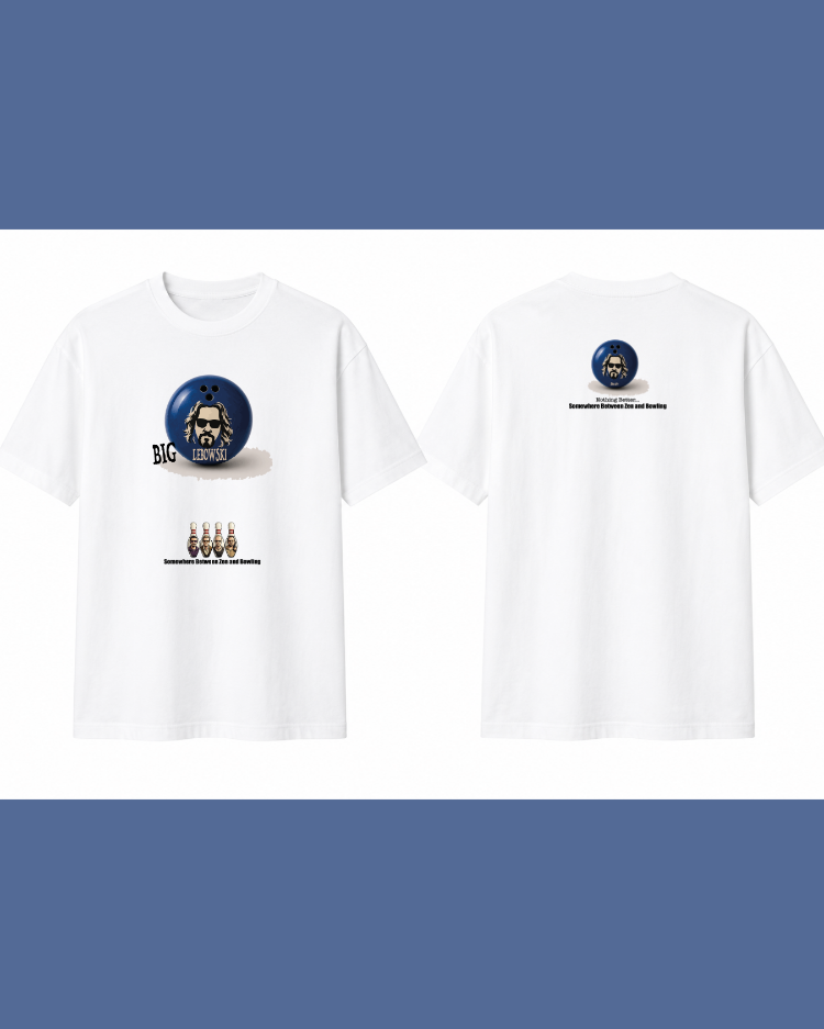 BIG LEBOWSKİ  OVERSİZE ARŞİV SERİSİ (İNCE KUMAŞ) BEYAZ T-SHİRT