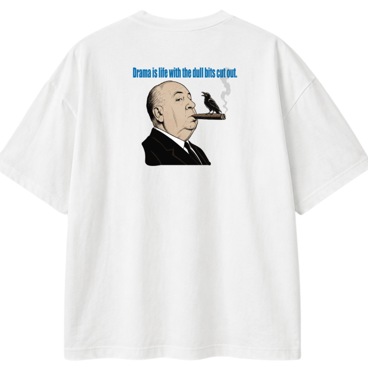 HİTCHCOCK'UN KUŞLARI OVERSİZE BEYAZ TSHIRT SERİSİ