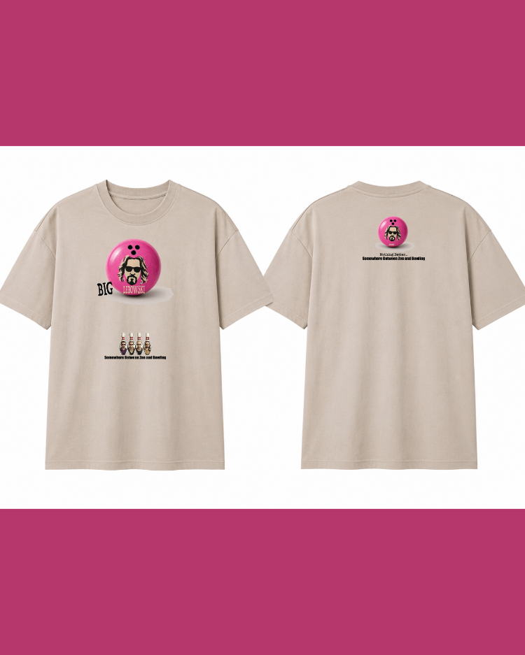 BIG LEBOWSKİ OVERSIZE ARŞİV SERİSİ (KALIN KUMAŞ) BEJ T-SHİRT