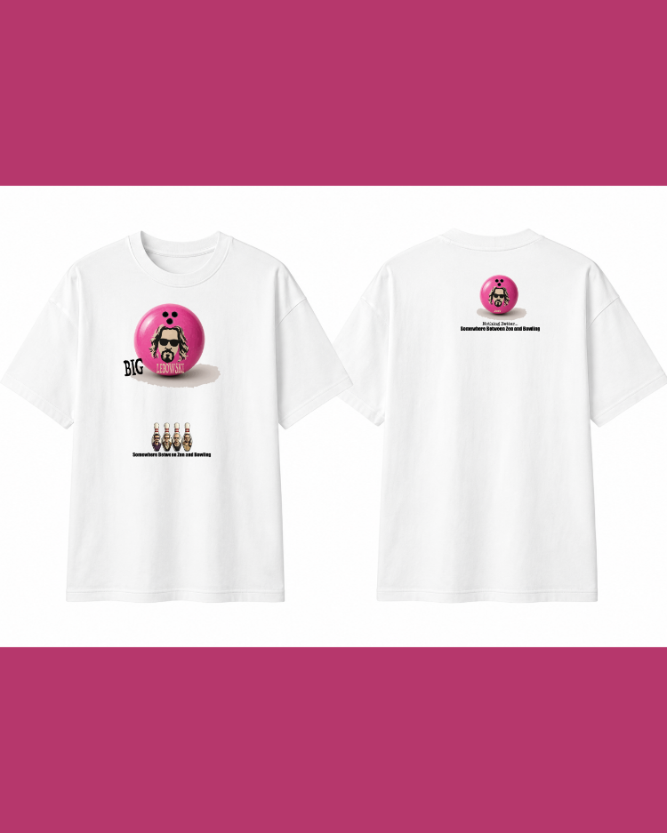 BIG LEBOWSKİ OVERSIZE ARŞİV SERİSİ (KALIN KUMAŞ) BEYAZ T-SHİRT