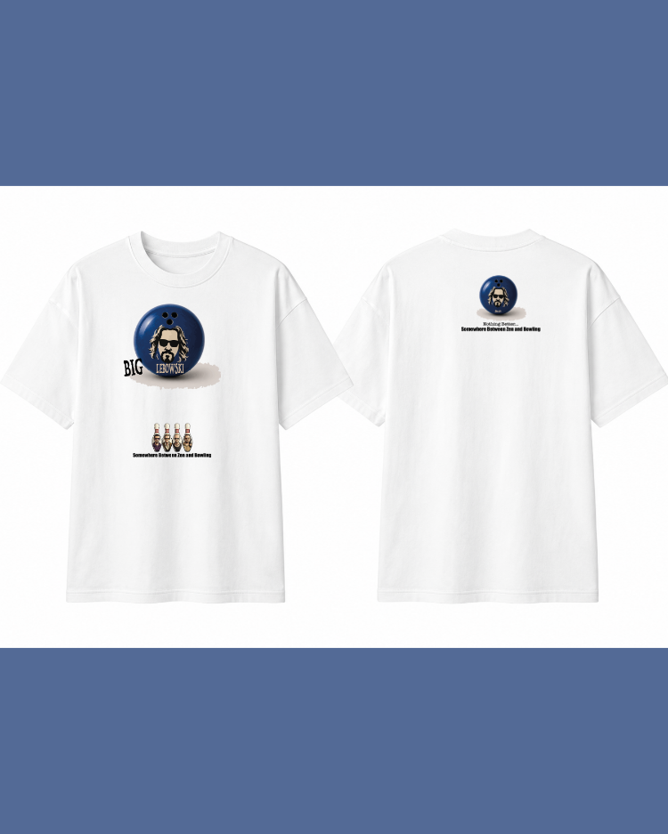 BIG LEBOWSKİ OVERSIZE ARŞİV SERİSİ (KALIN KUMAŞ) BEYAZ T-SHİRT