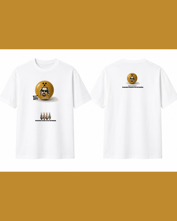 BIG LEBOWSKİ  OVERSİZE ARŞİV SERİSİ (İNCE KUMAŞ) BEYAZ T-SHİRT