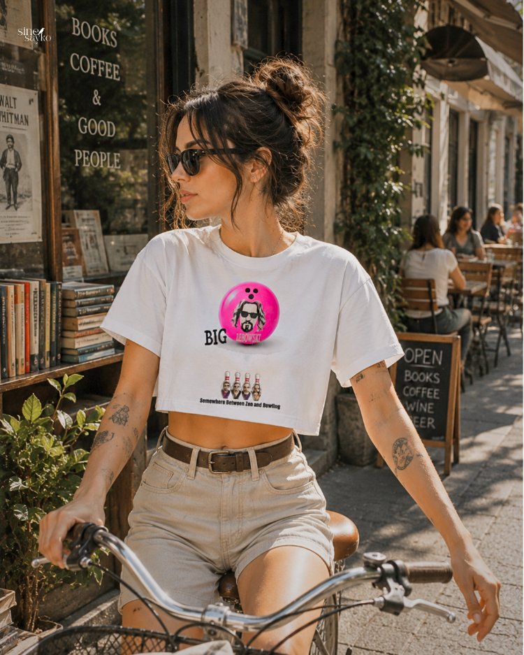 BİG LEBOWSKİ BEYAZ CROP