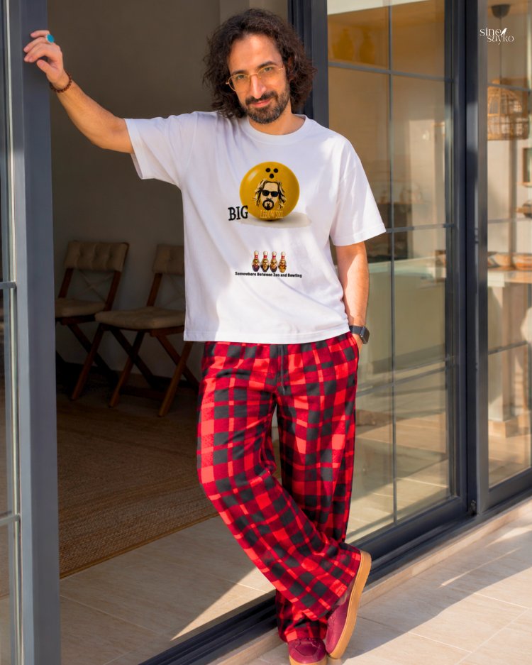 BIG LEBOWSKİ OVERSİZE ARŞİV SERİSİ (İNCE KUMAŞ) BEYAZ T-SHİRT