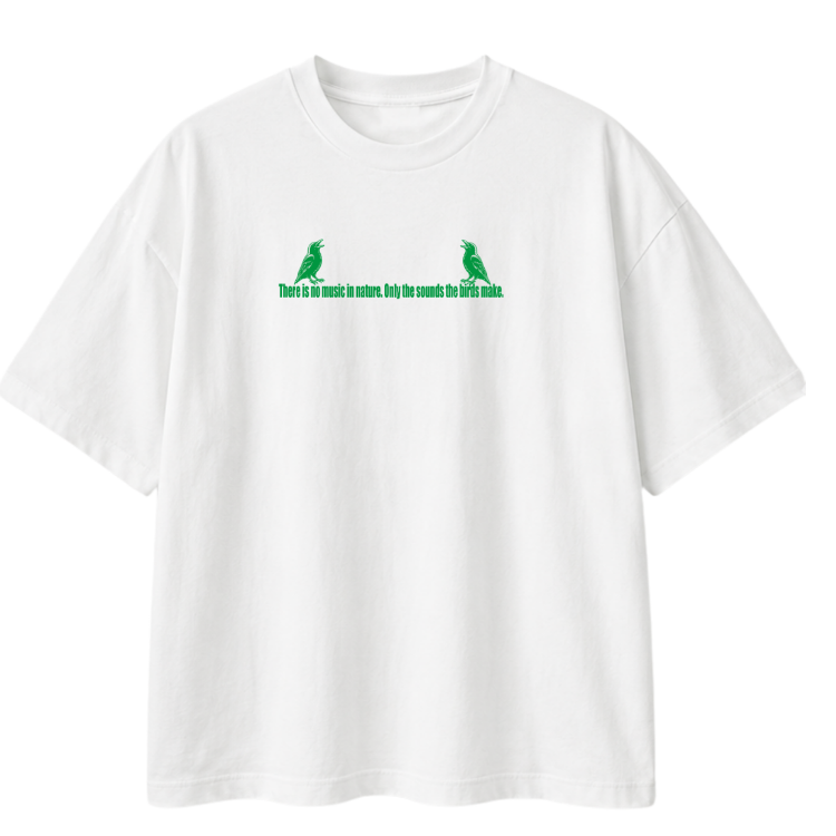 HİTCHCOCK'UN KUŞLARI OVERSİZE BEYAZ TSHIRT SERİSİ