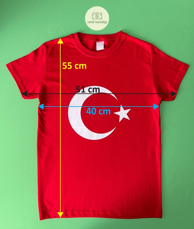 Bayraklı Tişört (11-12 Yaş)