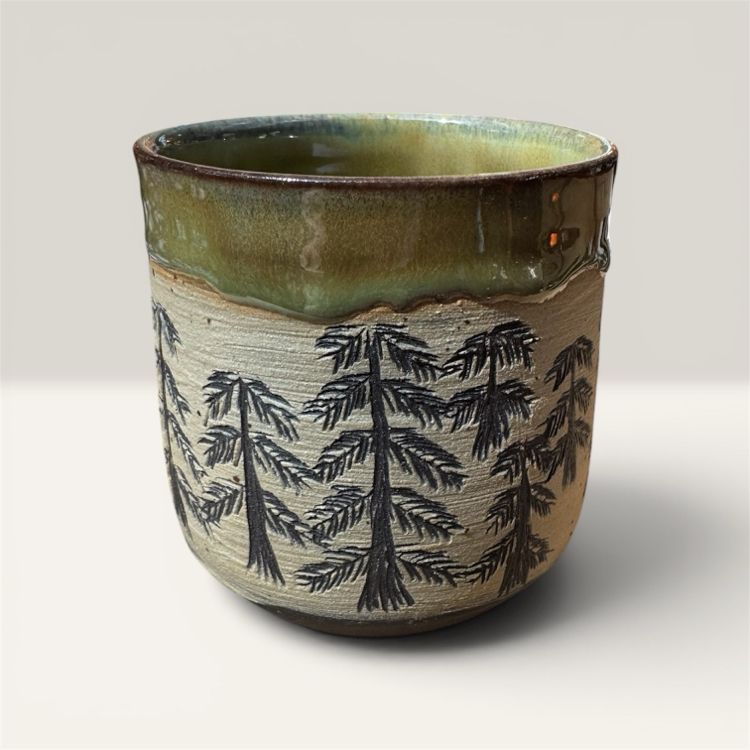 Orman Esintili Stoneware Bardak - Bahar Serisi