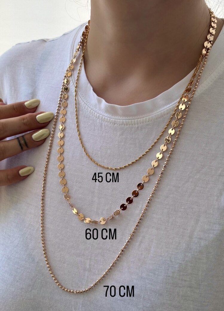 Singapur Kıvrık Model Kolye 45 CM