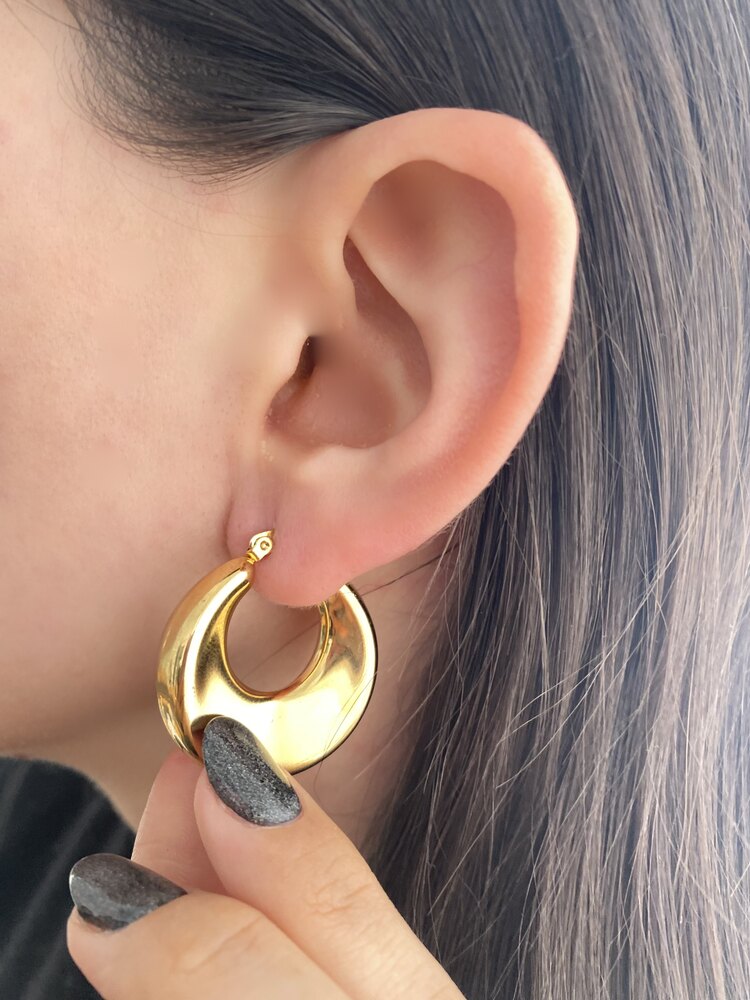 Gold Halka Model Küpe