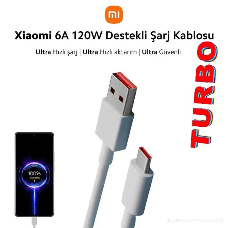 redmi 120 wt şarj adaptörü