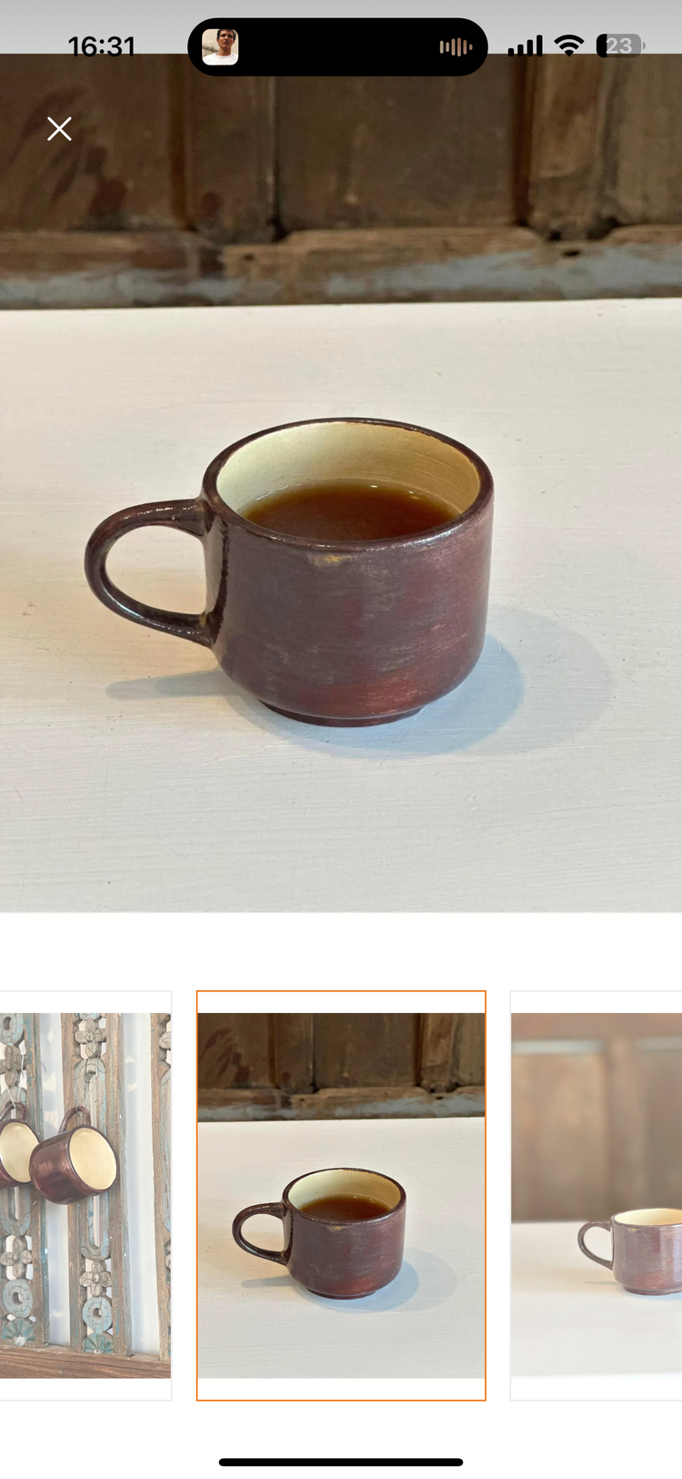 Kahverengi Seramik Kupa