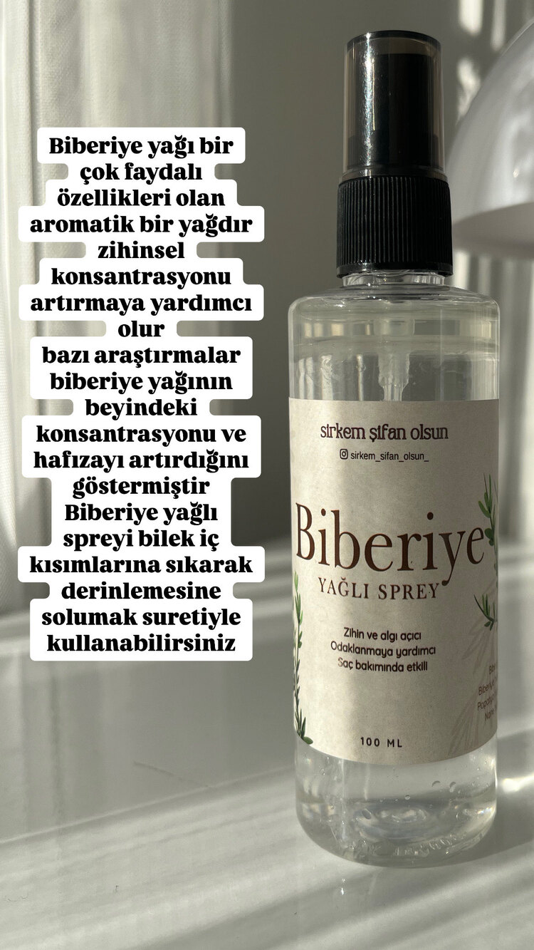 Biberiye  Hidrosolü 100 ml