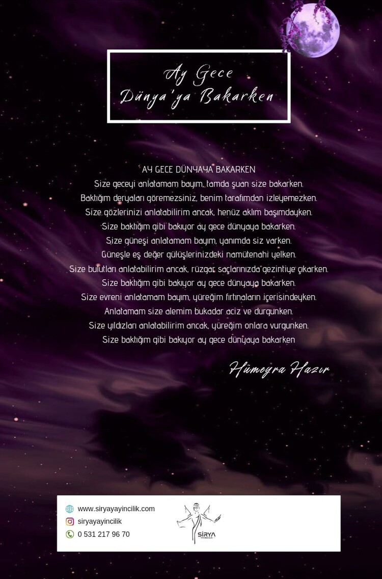 AY GECE DÜNYA'YA BAKARKEN