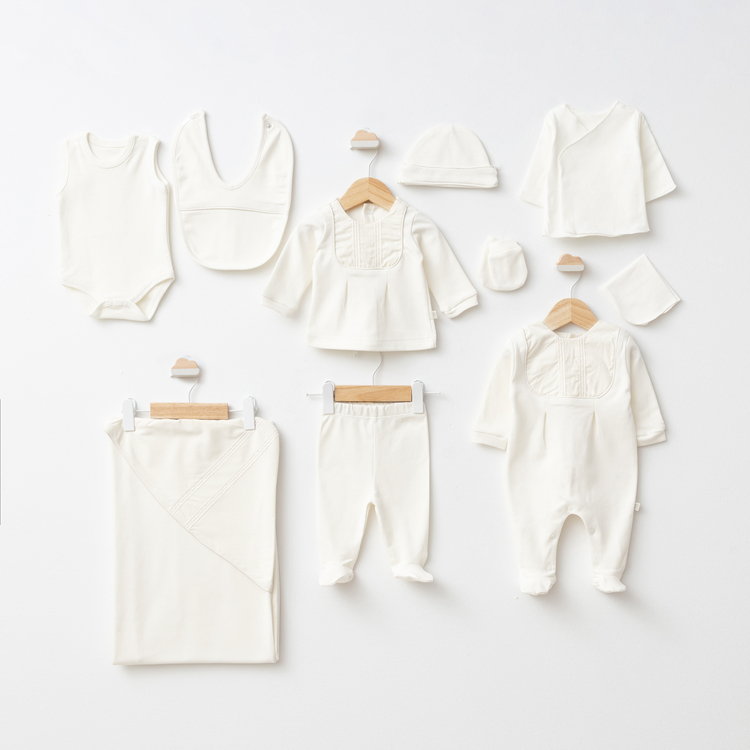 Pugi Baby Çizgi Nakış 10 lu set hastane çıkışı