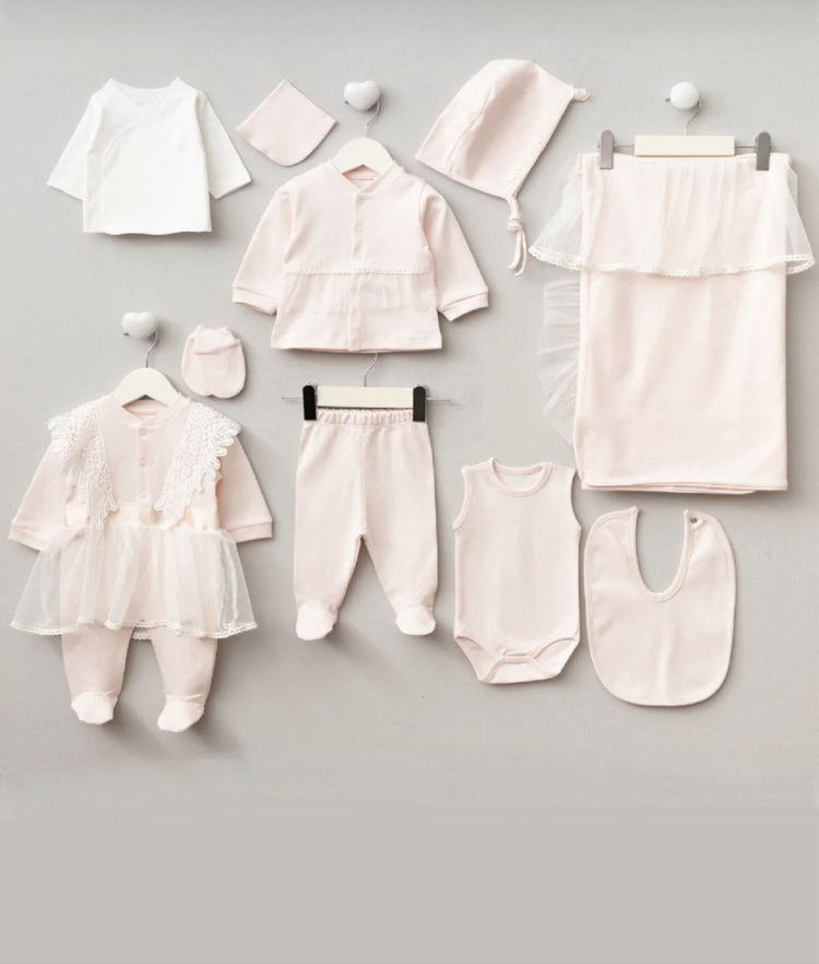 Pugi Baby Lüks Melek Kanatlı 10 Lu set Hastane çıkışı