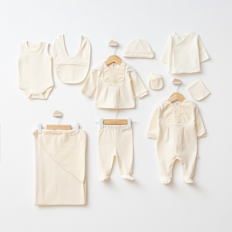 Pugi Baby Çizgi Nakış 10 lu set hastane çıkışı